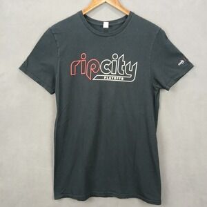 Portland Trail Blazers Rip City Playoffs T-Shirt Men Medium Black Basketball NBA